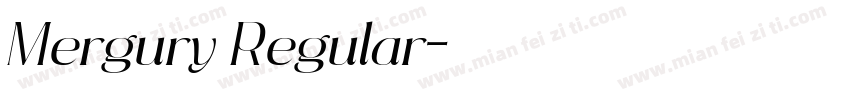 Mergury Regular字体转换
